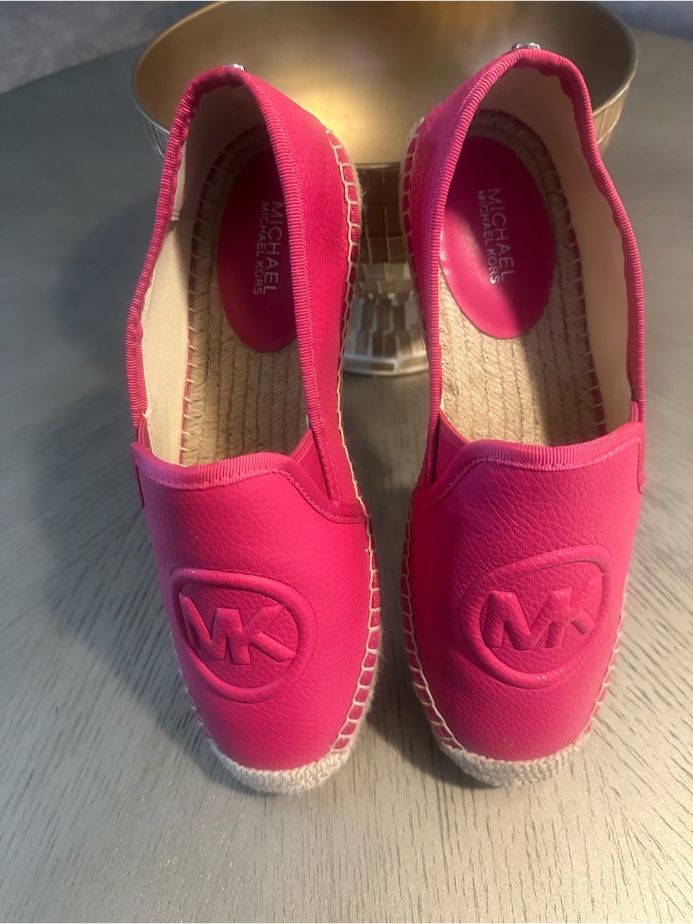Michael Kors Hot Pink MK Logo Espadrille Flats - Picture 6 of 6